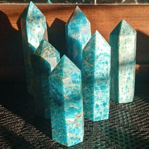 Apatite Crystal Tower- Apatite- Blue Crystals- Crystal Towers